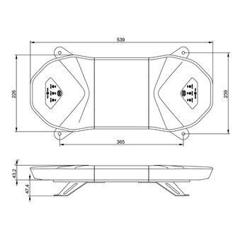 LED Light Bar 54 CM Orange