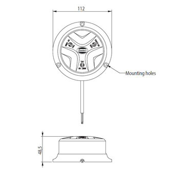 LED Beacon Flat Base Red