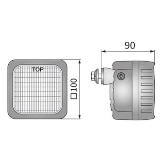 LED Werklamp Breedstraler 1500LM + Kabel + Achtermontage