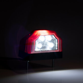 Fristom LED License Plate Light Red 12-24V