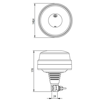 LED Beacon Blue With Tube Mount