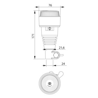 LED Flash Beacon with Flexible Base Green