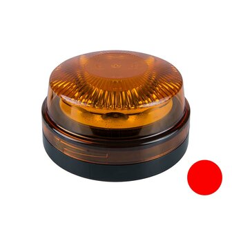 Led Beacon Orange Flat Base Red