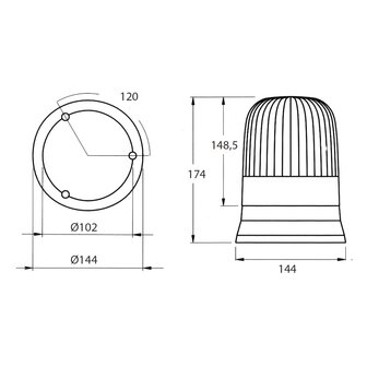 Halogeen Zwaailamp Magneet 12V