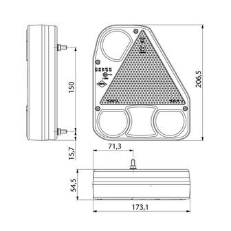 Horpol LED Achterlicht Rechts + Achteruitrijlamp LZD 2082