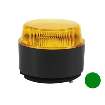 LED Flash Beacon with Flat Base Green