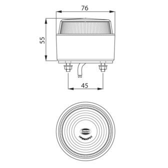 LED Flash Beacon with Flat Base Green