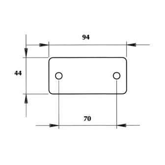 Rectangular Reflex - Reflector White 4,4x9,4