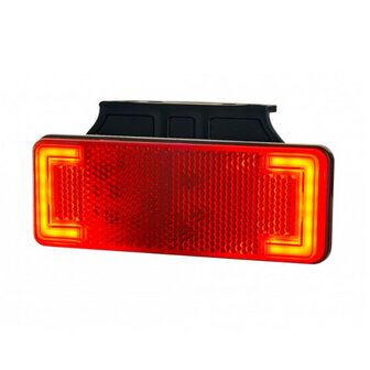Horpol LED Rear Marker Red 12-24V NEON-look Side + Mounting Bracket