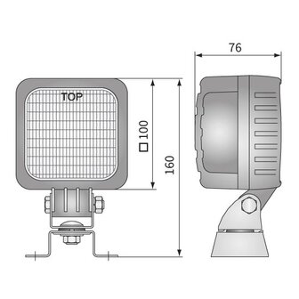 LED Worklight 12-48V Floodlight 2000LM + Cable