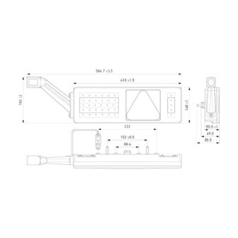 Hella LED Rear Light 24V 6 Light Functions Left | 2VP 340 970-537