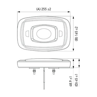 Hella LED Mini Beacon 12/24V Orange | 2RL 014 566-001