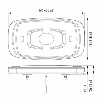 Hella LED Mini Beacon 12/24V Orange + Mounting bracket | 2RL 014 565-011