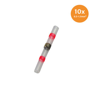 Heatshrink Solder Connectors Waterproof Red (0.5-1.5mm) 10 Pieces