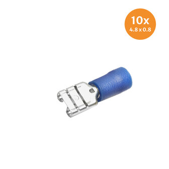Part Insulated Female Disconnects Blue (4,8x0,8mm) 10 Pieces