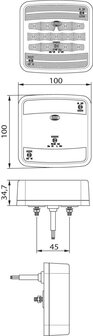 4-Function Rear Led Lamp Square