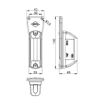 Horpol LED Marker Lamp 2-Functions 12-24V with 0,5m cable Right