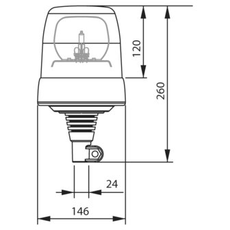 Rotating Beacon Fastening On Tube