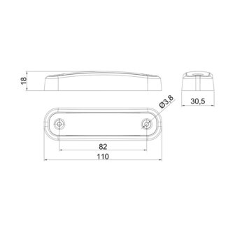 Fristom LED Marker Lamp Green NEON-Look FT-045