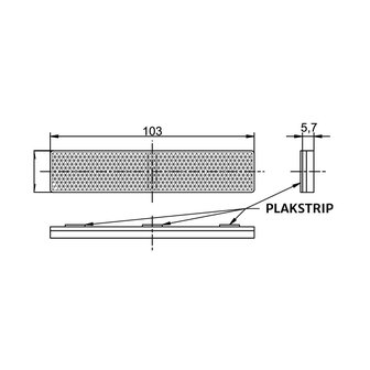 Rectangular Reflex - Reflector 103x21mm Orange