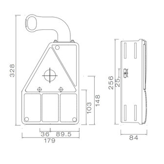 Asp&ouml;ck Rear Lamp Earpoint 1 Right With Marker Lamp + Reverse