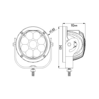 45W LED Driving Light Chrome