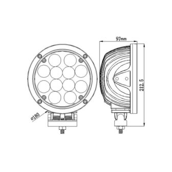 60W LED Driving Light Chrome