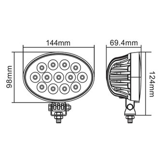 39W LED Work Light 90&ordm; 3510LM