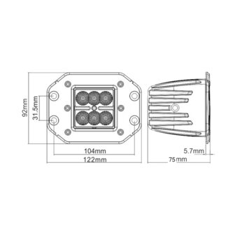 18W Built-In LED Work Light