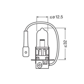 Osram H3 Halogen Lamp 12V 100W PKY22s Super Bright Premium