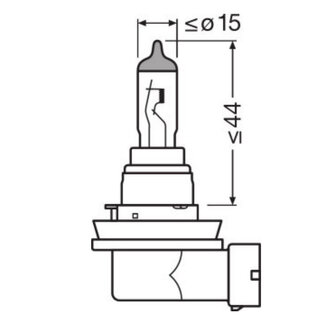 Osram H8 Halogen Lamp 12V 35W PGJ19-1 Night Breaker Laser
