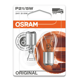 Osram Bulb 24V Original Line P21/5W, BAY15d 2 Pieces