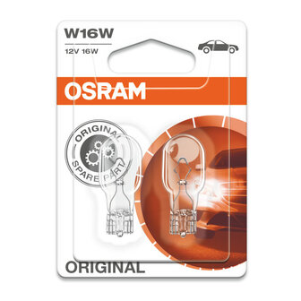 Osram W16W Bulb 12V W2.1x9.5d Original Line 2 Pieces