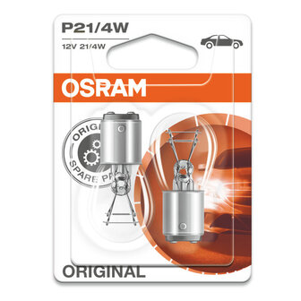 Osram P21/4W Bulb 12V BAZ15d Original Line 2 Pieces