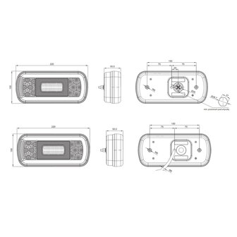 Fristom LED Rear Lamp 5 Functions + Fog Lamp