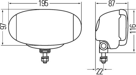 Hella Verstr Comet FF550 zKap z/gl | 1FD 010 953-001