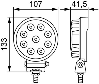 Hella Werklamp led VF 10-30V R1500 800mm kabel | 1G0 357 101-012