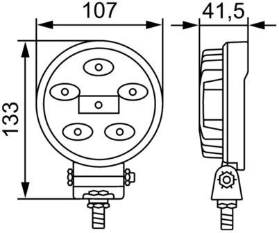 Hella Werklamp led VF 10-30V R900 800mm kabel | 1G0 357 108-012