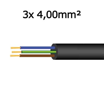 Cable 3x 4,00mm&sup2;