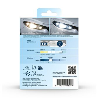 Philips HB3/HB4 LED Headlight 12-24V Ultinon Pro3022 Set