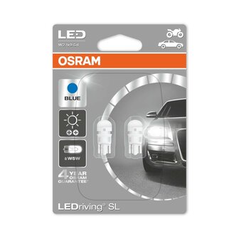 Osram W5W W2.1x9.5d LED Retrofit Blue Set 12 volt