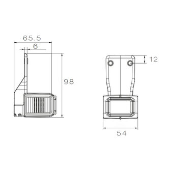 Asp&ouml;ck LED Marker Lamp Superpoint IV Pendular | Right