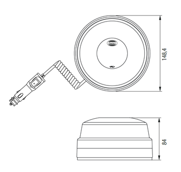 Led Beacon With Magnetic Base Blue