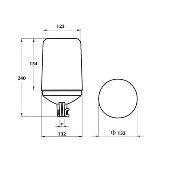 Rotating Beacon Fastening On Tube 12V