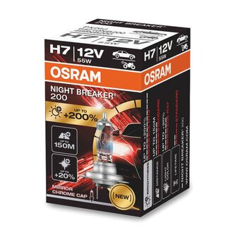 Osram H4 Halogen Lamp 12V 55W P43t Night Breaker 200