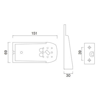 Bracket 150 mm for Asp&ouml;ck Flexipoint 1 and Squarepoint