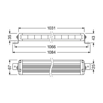 Osram LED Lightbar Combo FX1000-CB-SM 53cm