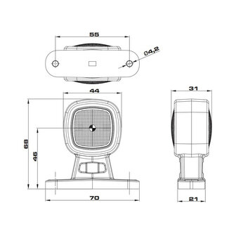 Fristom LED Width Lamp 2-Functions Standing Model