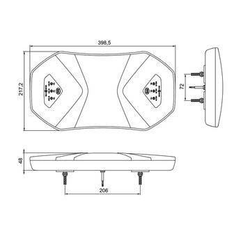 Led zwaaibalk LB-500 Oranje