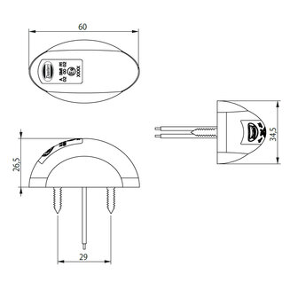 LED Markeringslamp 2-Functies 10-30V